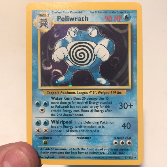 Poliwrath Pokemon Card (base set)